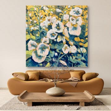 Brooksby - Hollyhocks on Gold XL