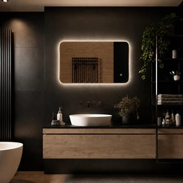 Badkamerspiegel Megon Costera 80x60 - Gouden Lijst, Huis en Inrichting, Woonaccessoires | Spiegels, Ophalen of Verzenden, Nieuw