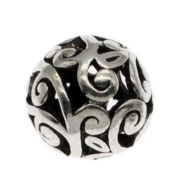 2 x Antiek zilveren Bali style holle kraal 14 x14mm gat 2..., Ophalen of Verzenden, Nieuw, Kraal