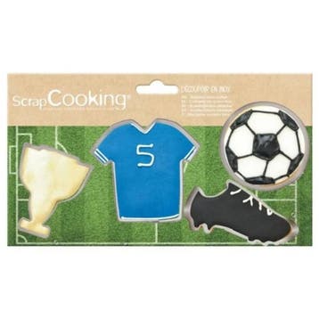 ScrapCooking Uitstekers Voetbal Set/4, Verzenden, Nieuw