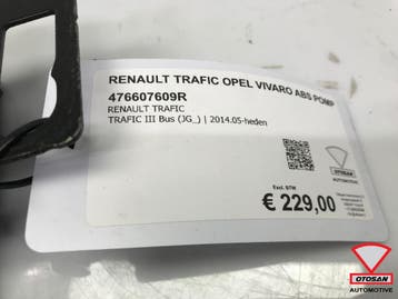 Renault Trafic Opel Vivaro ABS Pomp 476607609R, Ophalen, Gebruikt, Renault