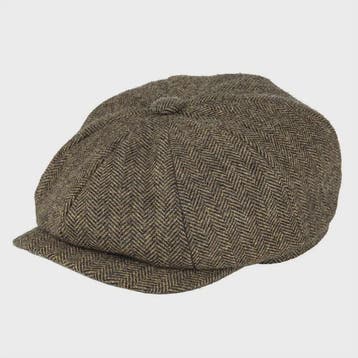 Stijlvolle Heren Herringbone Tweed Flat Cap - Britse Retro N, Verzenden, Nieuw