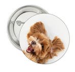 Button of magneet Happy Doodle met of zonder eigen tekst, Verzenden, Nieuw