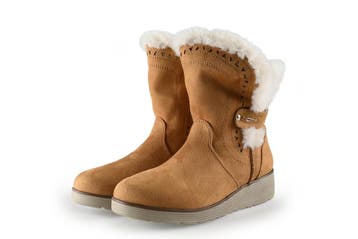 Skechers Enkellaarzen Meisjes in maat 34 Cognac, Verzenden, Jongen of Meisje, Schoenen, Skechers