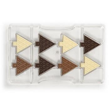 Chocolademal Kerstboom (8x) 4x4,2 cm, Verzenden, Nieuw