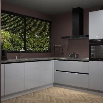 Witte hoogglans greeploze keuken IJsland 30744, Huis en Inrichting, Keuken | Complete keukens, Verzenden, Nieuw