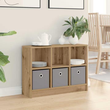 vidaXL Dressoir Artisan Eiken 73,5 x 22,5 x 53,5 cm, Huis en Inrichting, Kasten | Dressoirs, Verzenden, Nieuw, 50 tot 100 cm, Minder dan 25 cm