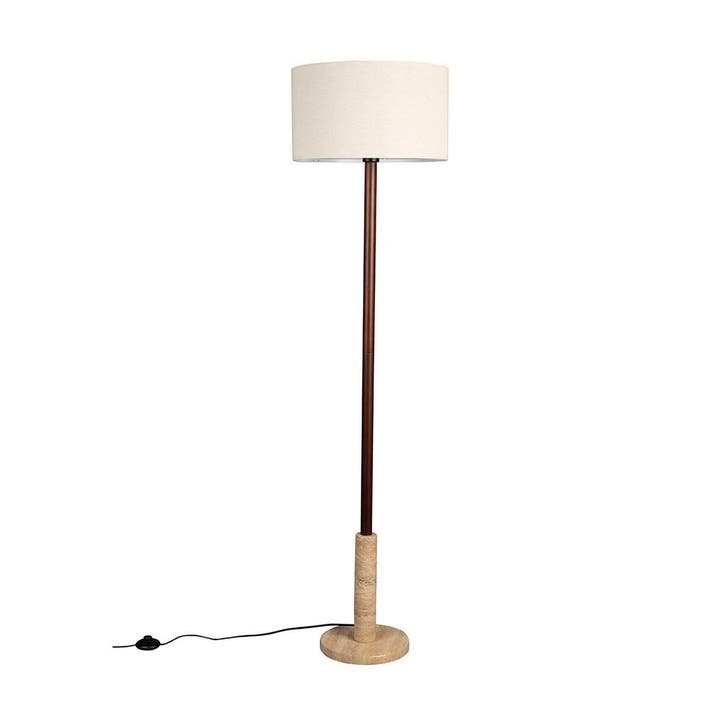 *WOONWINKEL* Dutchbone Jackson Vloerlamp Met Travertin Voet, Huis en Inrichting, Lampen | Vloerlampen, Nieuw, Verzenden
