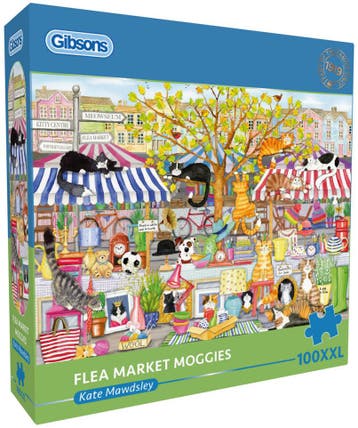 Flea Market Moggies Puzzel (100XXL stukjes) | Gibsons -, Verzenden, Nieuw