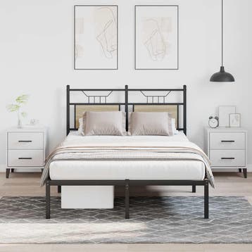 vidaXL Bedframe zonder matras hout sonoma eikenkleurig, Bruin, Verzenden, Nieuw, 190 cm of minder