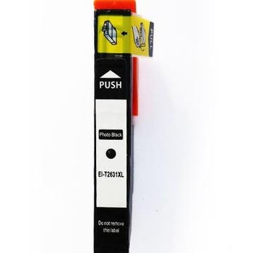 Huismerk Epson 26XL (T2631) cartridge foto zwart, Verzenden, Nieuw, Huismerk