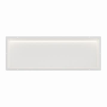 Mat wit RVS Inbouwnis 30x90x10cm met tegelflens en RGB, Verzenden, Nieuw