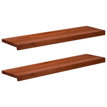 vidaXL Trapmatten 2 st Bruin 90 x 30 x 2 cm Massief, Verzenden, Nieuw