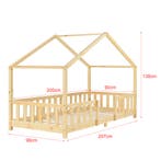 Kinderbed Treviolo met matras 90x200 cm houtkleurig, Verzenden, Nieuw