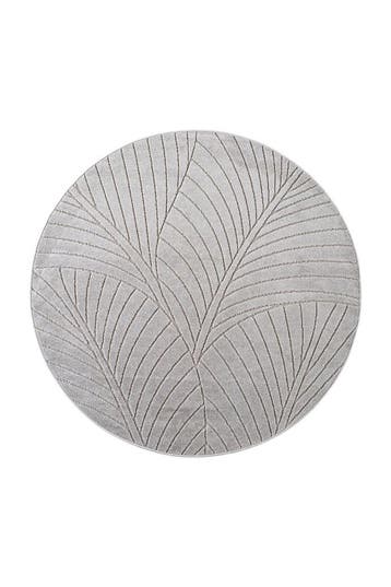 Rond Buitenkleed | Nova | Palmbladeren | Zilver | 120x120 cm, Verzenden, Nieuw