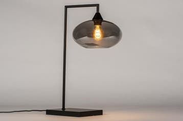 Rietveld Tafellampen - Zwart, Grijs - Glas, Metaal, Verzenden, Nieuw