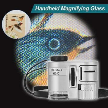 Mini Vergrootglas 60x met LED en UV Licht - Zakformaat Loupe, Verzenden, Nieuw