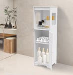 Smal Wit Badkamerkastje van PVC – Opbergkast met Planken 90, Verzenden, Nieuw