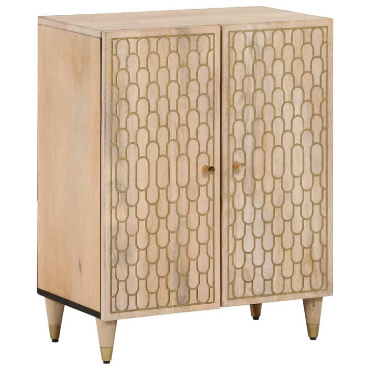 vidaXL Bijzetkast 60x33x75 cm massief mangohout, Huis en Inrichting, Kasten | Buffetkasten, 25 tot 50 cm, Nieuw, Overige houtsoorten