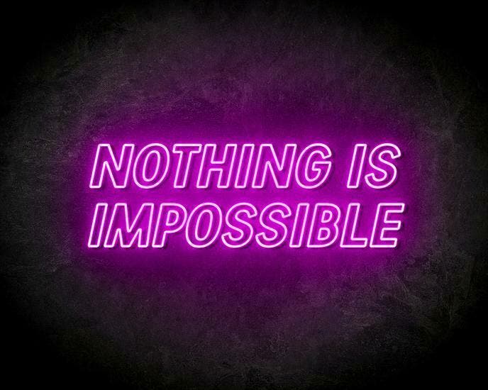 NOTHING IS IMPOSSIBLE neon sign - LED neon reclame bord, Zakelijke goederen, Overige Zakelijke goederen, Verzenden