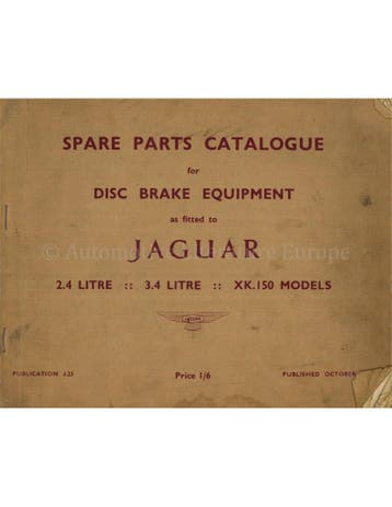1957 JAGUAR 2.4 | 3.4 | XK 150 SCHIJFREMMEN ONDERDELEN