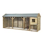 Kippenhok Douglas – Groot Kippenhok met Overdekte Ren., Dieren en Toebehoren, Pluimvee | Toebehoren, Verzenden, Nieuw, Kippenhok of Kippenren