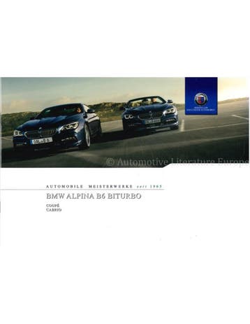 2016 BMW ALPINA B6 BITURBO COUPE | CABRIO BROCHURE DUITS, Nieuw, Author
