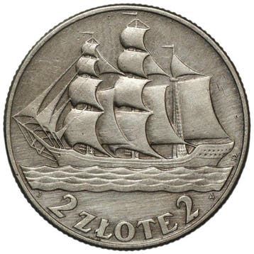 Polen. 2 zlote, 15th Anniversary of Gdynia Seaport 1936