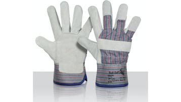 Bullflex werkhandschoenen cowsplitleder rood/blauw ,, Verzenden, Nieuw