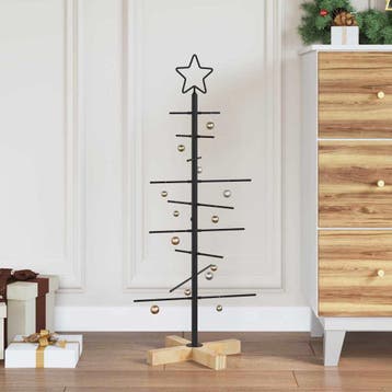 vidaXL Metalen kerstboom Zwart 89 cm Poedergecoat staal, Diversen, Verzenden, Nieuw
