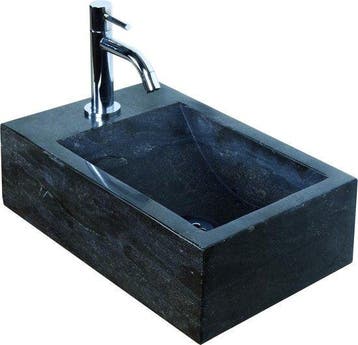 2dekans | Haceka Nera R 40x23x11cm Rechthoek Natuursteen Gr, Ophalen of Verzenden, Gebruikt, Zwart