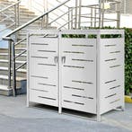 [en.casa] Containerombouw Fahrenwalde rvs 116x132x80 cm zilv, Huis en Inrichting, Woonaccessoires | Prullenbakken, Verzenden, Nieuw