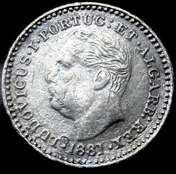 Portugese India D. Luís I (1881). 1/8 Rupia de Prata - RARA