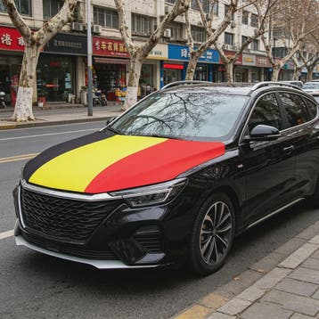 Belgische Vlag Motorkaphoes - Unieke Decoratie voor uw Auto, Verzenden, Nieuw