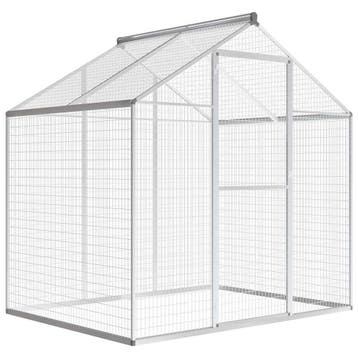 vidaXL Volière 178x122x194 cm aluminium, Dieren en Toebehoren, Verzenden, Nieuw