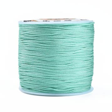 Rol Macramé satijndraad licht turquoisegroen – 100 meter,, Ophalen of Verzenden, Nieuw, Kraal
