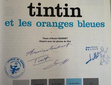 Tintin - Tintin et les oranges bleues + dédicace JP Talbot -, Nieuw