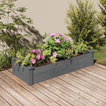vidaXL Plantenbak verhoogd met voering 120x45x25 cm, Minder dan 30 cm, 100 cm of meer, Verzenden, Nieuw