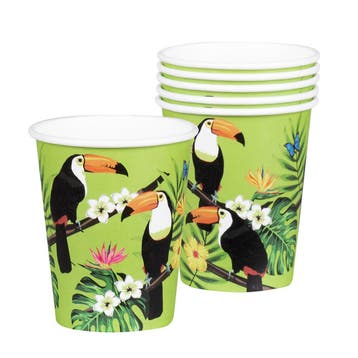 Party Bekers Toekan (6st), Ophalen of Verzenden, Nieuw