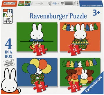 Nijntje 70 jaar 4-in-1 Puzzel (6,9,12,16 stukjes) |, Verzenden, Nieuw