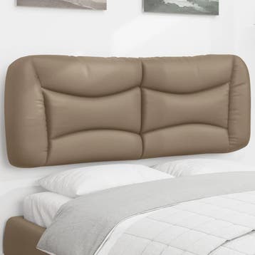 vidaXL Hoofdbordkussen Hvar 140 cm kunstleer, Verzenden, Nieuw, Bruin, Overige materialen