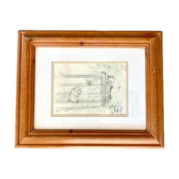 Schilderij - Winnie the Pooh print in prachtig houten lijst, Ophalen of Verzenden, Nieuw
