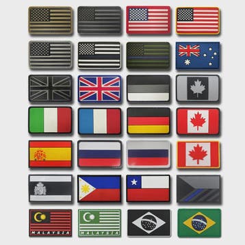 3D PVC Vlag Patches - Rubberen Militaire Emblemen met Klitte, Verzenden, Nieuw