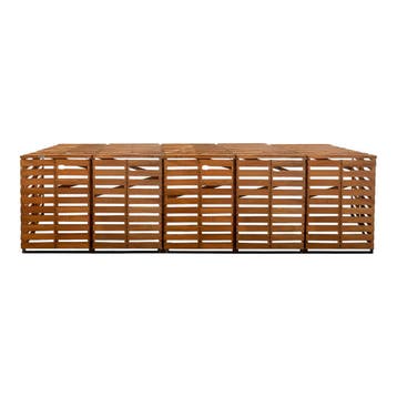 4x Containerombouw | Kliko ombouw | Containerberging | Bruin, Verzenden
