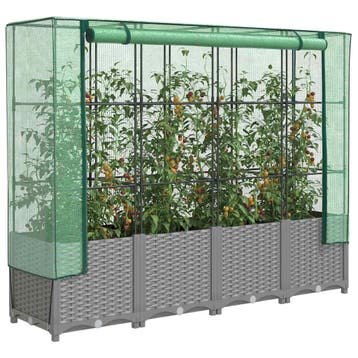 vidaXL Plantenbak verhoogd met kashoes 160x40x138 cm, Verzenden, Nieuw, Minder dan 60 cm, 60 cm of meer