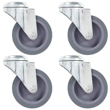 vidaXL Zwenkwielen met boutgaten 4 st 75 mm, Verzenden