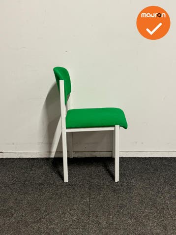 Vergaderstoel - Groen/Wit - Refurbished, Vergader- of Presentatieruimte, Ophalen of Verzenden, Gebruikt, Stoel