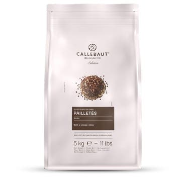 Callebaut Chocoladevlokken Pailletés Puur 5kg, Verzenden, Nieuw