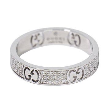 Gucci - Ring - Icon - 18 karaat Witgoud Diamant (Natuurlijk), Nieuw