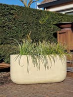 Odin  XL 110x43x55 cm Off-White, Tuin en Terras, Bloembakken en Plantenbakken, Verzenden, Nieuw, Beton